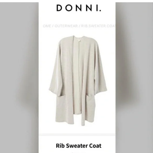 NWT DONNI Sandwash Cardigan - Picture 1 of 10